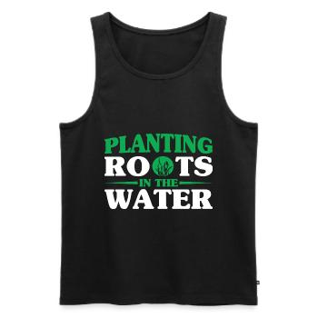 Water Gardener Planting Roots in Water Gift - Men's Premium Organic Tank Top - black - Front - Michal (187cm)