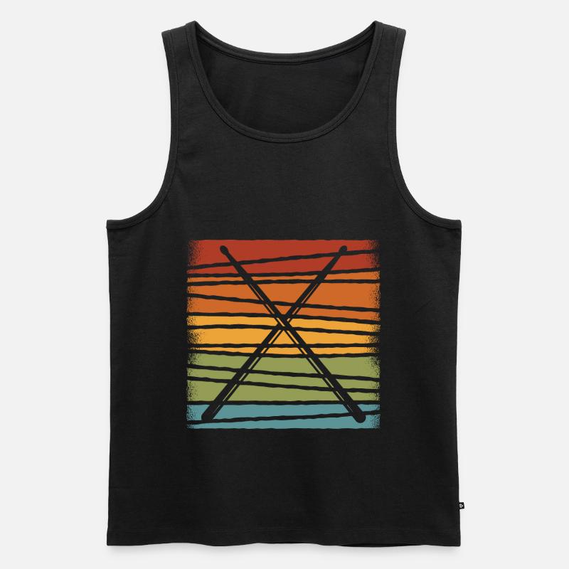 perkusja - Ekologiczny tank top męski Premium - czarny