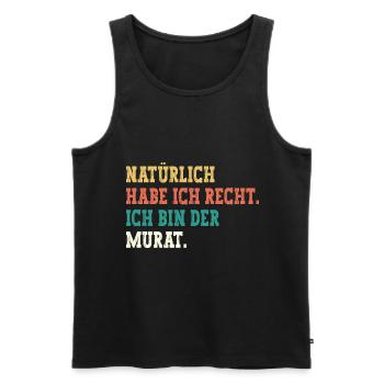 Murat Lustiger Spruch Vorname Name Murat - Männer Premium Bio Tank Top - Schwarz - Vorne - Michal (187cm)