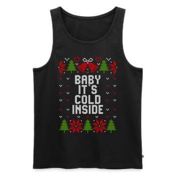 Bébé, il fait froid à l’intérieur Noël moche Hiver - Débardeur bio Premium Homme - noir - Devant - Michal (187cm)