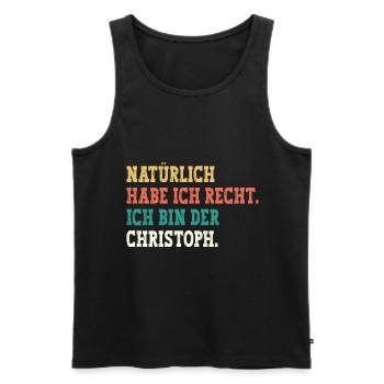 Christoph Lustiger Spruch Vorname Name Christoph - Männer Premium Bio Tank Top - Schwarz - Vorne - Michal (187cm)