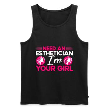 Maskenbildner Kosmetikerin Kosmetik Geschenk - Männer Premium Bio Tank Top - Schwarz - Vorne - AI Model Male 178 light (178cm)