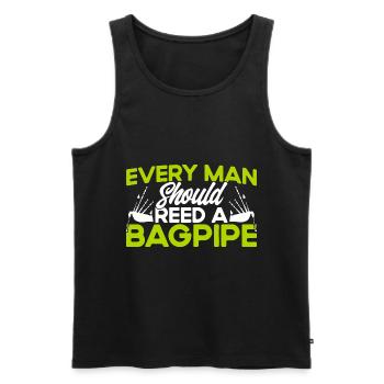 Dudelsack Dudelsackspieler Dudelsäcke Geschenk - Männer Premium Bio Tank Top - Schwarz - Vorne - Michal (187cm)