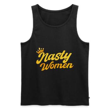 Droits des femmes Autonomisation féministe - Débardeur bio Premium Homme - noir - Devant - AI Model Male 178 light (178cm)