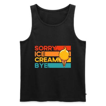 Désolé Ice Cream Bye Bye Ice Cream Gift - Débardeur bio Premium Homme - noir - Devant - Michal (187cm)