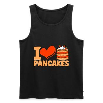 Pancakes Lovers Breakfast Pancakes Fluffi - Men's Premium Organic Tank Top - black - Front - AI Model Male 178 light (178cm)