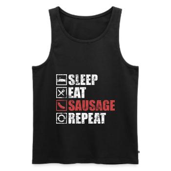 Wurst - Männer Premium Bio Tank Top - Schwarz - Vorne - AI Model Male 178 light (178cm)