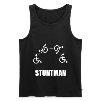 Disability wheelchair handicap black humor - Men's Premium Organic Tank Top - black - Front - AI Model Male 178 light (178cm)