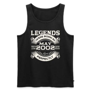 21st Birthday Man May Vintage 2002 Legendary - Men's Premium Organic Tank Top - black - Front - Michal (187cm)