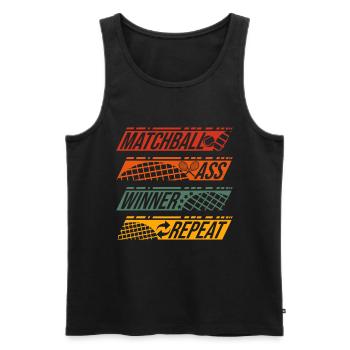Funny Tennis Art Matchball Ass Winner Repeat Gift - Männer Premium Bio Tank Top - Schwarz - Vorne - Michal (187cm)
