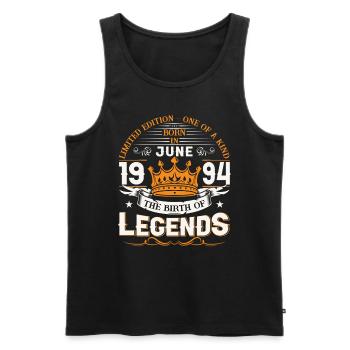 29. Geburtstag Mann Juni Jahrgang 1994 Legendary - Männer Premium Bio Tank Top - Schwarz - Vorne - Michal (187cm)