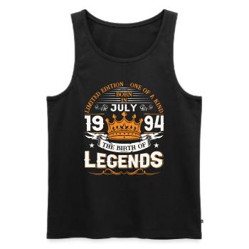 29. Geburtstag Mann Juli Jahrgang 1994 Legendary - Männer Premium Bio Tank Top - Schwarz - Vorne - Michal (187cm)