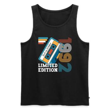 31. Geburtstag Oktober Jahrgang 1992 Kassette - Männer Premium Bio Tank Top - Schwarz - Vorne - Michal (187cm)