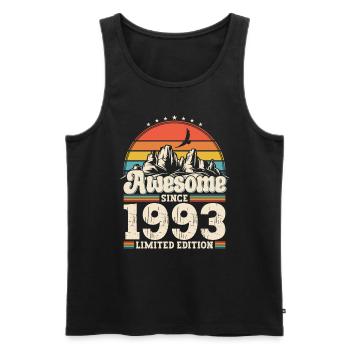 30th Birthday Husband Vintage 1993 Vintage Retro - Men's Premium Organic Tank Top - black - Front - Michal (187cm)
