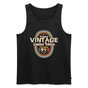 30th Birthday Vintage November Vintage 1993 - Men's Premium Organic Tank Top - black - Front - Michal (187cm)
