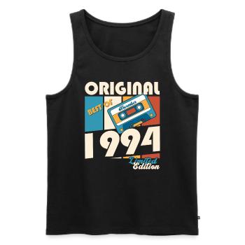 29e anniversaire Cassette Novembre Vintage 1994 - Débardeur bio Premium Homme - noir - Devant - Michal (187cm)