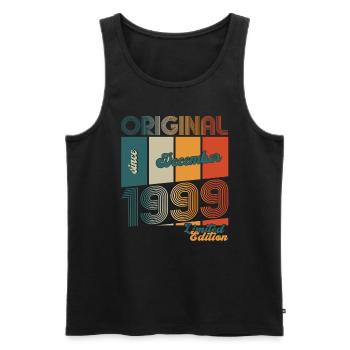 24th Birthday Original December Vintage 1999 - Men's Premium Organic Tank Top - black - Front - Michal (187cm)