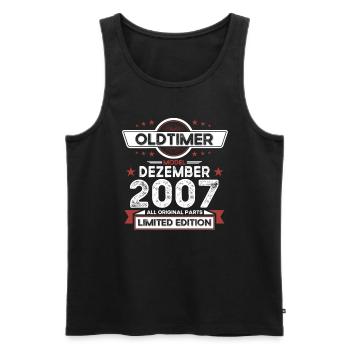 16. Geburtstag Oldtimer Dezember Jahrgang 2007 - Männer Premium Bio Tank Top - Schwarz - Vorne - AI Model Male 178 light (178cm)