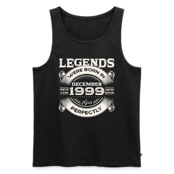 24th Birthday Original December Vintage 1999 - Men's Premium Organic Tank Top - black - Front - Michal (187cm)
