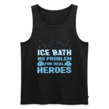 Ice Swimming No Problem Real Heroes Ice Bather - Männer Premium Bio Tank Top - Schwarz - Vorne - Michal (187cm)