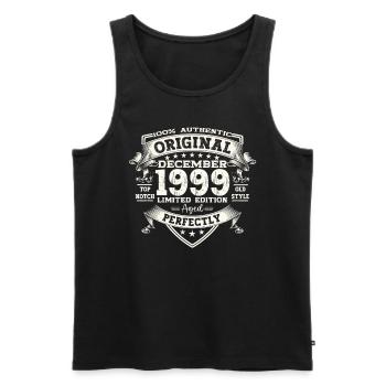 December Vintage 1999 24th Birthday Vintage - Men's Premium Organic Tank Top - black - Front - Michal (187cm)