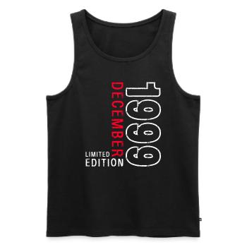 24th Birthday Original December Vintage 1999 - Men's Premium Organic Tank Top - black - Front - Michal (187cm)