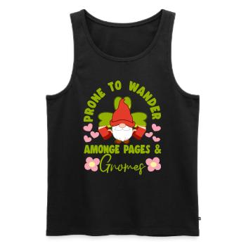 Gnome Prone To Wander Amonge Pages & Gnomes Gifts - Männer Premium Bio Tank Top - Schwarz - Vorne - Michal (187cm)