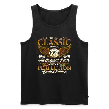 30th Birthday Classic Car January Vintage 1994 - Men's Premium Organic Tank Top - black - Front - Michal (187cm)