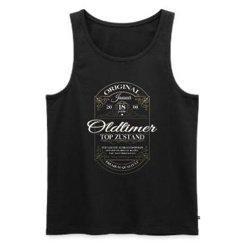 18. Geburtstag Oldtimer Januar Jahrgang 2006 - Männer Premium Bio Tank Top - Schwarz - Vorne - Michal (187cm)