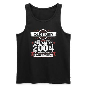 20. Geburtstag Oldtimer Februar Jahrgang 2004 - Männer Premium Bio Tank Top - Schwarz - Vorne - Michal (187cm)