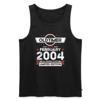 20. Geburtstag Oldtimer Februar Jahrgang 2004 - Männer Premium Bio Tank Top - Schwarz - Vorne - Michal (187cm)
