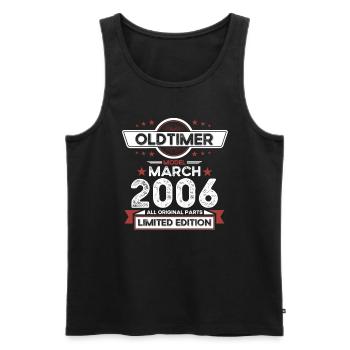18. Geburtstag Oldtimer März Jahrgang 2006 - Männer Premium Bio Tank Top - Schwarz - Vorne - Michal (187cm)