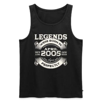 19th Birthday Gift Husband Legendary Since 2005 - Men's Premium Organic Tank Top - black - Front - Michal (187cm)