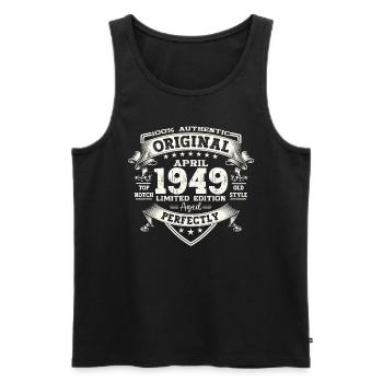 75th Birthday Gift Husband Legendary Since 1949 - Men's Premium Organic Tank Top - black - Front - Michal (187cm)