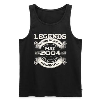 Geburtstag 2004 Mai 2004 Jahrgang 2004 Legende 04 - Männer Premium Bio Tank Top - Schwarz - Vorne - Michal (187cm)