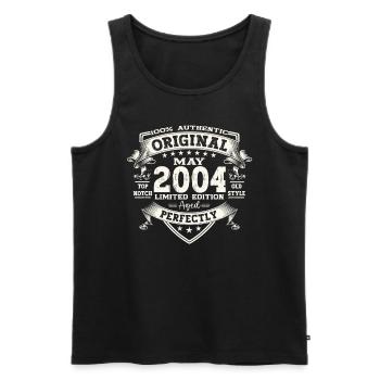 Geburtstag 2004 Mai 2004 Jahrgang 2004 Legende 04 - Männer Premium Bio Tank Top - Schwarz - Vorne - Michal (187cm)