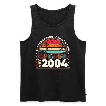 Geburtstag 2004 Mai 2004 Vintage 2004 Legende 04 - Männer Premium Bio Tank Top - Schwarz - Vorne - Michal (187cm)
