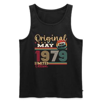 Original May 1979 Vintage 1979 Birthday 1979 - Men's Premium Organic Tank Top - black - Front - Michal (187cm)