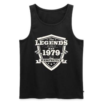 Legend May 1979 Vintage 1979 Birthday 1979 - Men's Premium Organic Tank Top - black - Front - Michal (187cm)