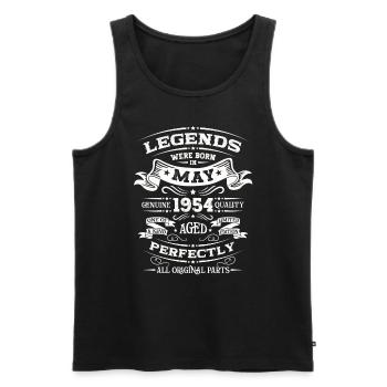 Legendary May 1954 Vintage 1954 Birthday 1954 - Men's Premium Organic Tank Top - black - Front - AI Model Male 178 light (178cm)