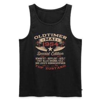 Classic Car May 1954 Vintage 1954 Birthday 1954 - Men's Premium Organic Tank Top - black - Front - AI Model Male 178 light (178cm)