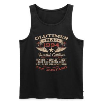 Oldtimer Mai 1994 Jahrgang 1994 Geburtstag 1994 - Männer Premium Bio Tank Top - Schwarz - Vorne - AI Model Male 178 light (178cm)