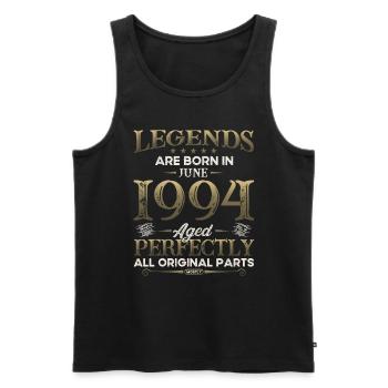 Legend June 1994 Vintage 1994 Birthday 1994 - Men's Premium Organic Tank Top - black - Front - AI Model Male 178 light (178cm)