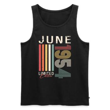 Original June 1954 Vintage 1954 Birthday 1954 - Men's Premium Organic Tank Top - black - Front - AI Model Male 178 light (178cm)