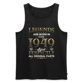 Legende Juni 1949 Jahrgang 1949 Geburtstag 1949 - Männer Premium Bio Tank Top - Schwarz - Vorne - Michal (187cm)