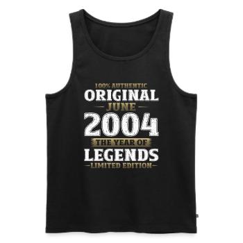 Original Juni 2004 Jahrgang 2004 Geburtstag 2004 - Männer Premium Bio Tank Top - Schwarz - Vorne - Michal (187cm)
