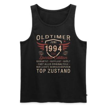 Oldtimer Juni 1994 Jahrgang 1994 30. Geburtstag 94 - Männer Premium Bio Tank Top - Schwarz - Vorne - AI Model Male 178 light (178cm)