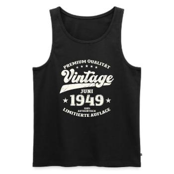 Legende Juni 1949 Jahrgang 1949 Geburtstag 1949 - Männer Premium Bio Tank Top - Schwarz - Vorne - Michal (187cm)