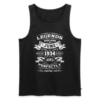 90th Birthday Original June 1934 Born 1934 - Men's Premium Organic Tank Top - black - Front - Michal (187cm)