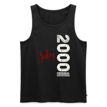24th Birthday Legendary July 2000 Vintage 2000 - Men's Premium Organic Tank Top - black - Front - AI Model Male 178 light (178cm)